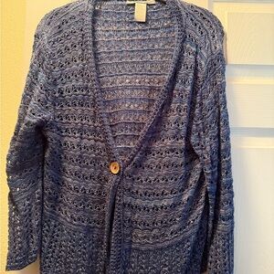 Elegant Blue Women's Cardigan